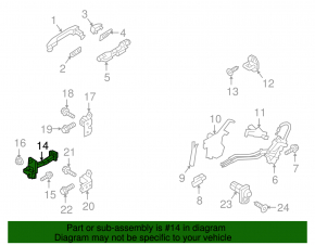 Door limiter rear right Hyundai Elantra AD 17-20