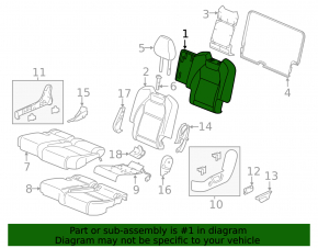 Rear row of seats 2 row Acura MDX 14-16 leather black