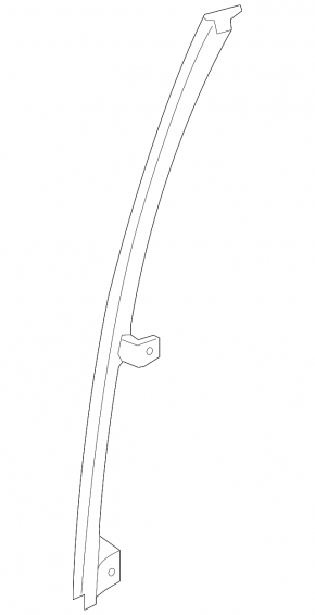 Rear left door glass guide for Nissan Leaf 11-12