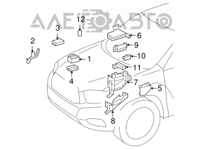 Fuse box assembly, engine room junction, Toyota Highlander 08-10