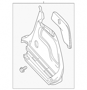 Right arch trim Infiniti QX30 17-19 black