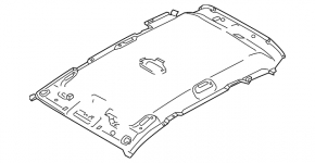 Hyundai Santa FE Sport 17-18 gray headliner, ready for reupholstery, tear