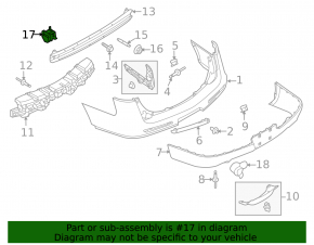 Rear bumper reinforcement fang right Ford Flex 09-19