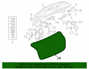 Audi A4 B9 17-25 Trunk Lid Seal
