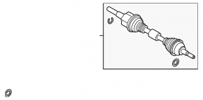 Drive axle shaft front left Ford Edge 19- 2.0T