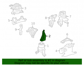 Lexus ES300h 19-26 Front Engine Mount Bracket