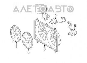 Right cooling fan motor for Lexus GS300 GS430 06-07