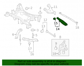 Lower rear left control arm for Subaru Forester 17-18 SJ