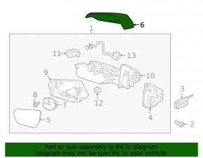 Left side mirror cover for Chevrolet Equinox 18-24
