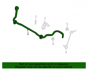 Front stabilizer bar BMW X5 E70 07-13 27mm non-adaptive