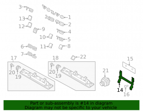 Volvo XC90 16-22 Tailgate License Plate Bracket