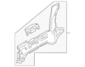 Side member front right Volvo XC90 16-22