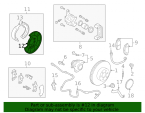 Rear right hub bracket for Nissan Rogue 18-20