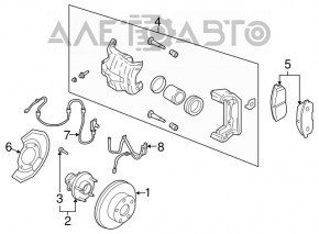 ABS sensor front left Infiniti G25 G37 4d 11-10