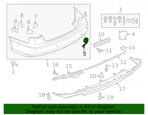 Tow Hook Plug Rear Bumper Audi A6 C7 16-18 Rest