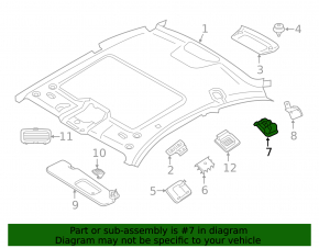 Roof hook rear left BMW 4 F36 15-20 Gran Coupe, gray EVERESTGRAU