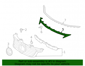 Chrome grille trim for Lexus CT200h 11-13 pre-restyling