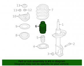 Shock absorber boot front left Kia Forte 19-24