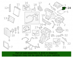 Actuator motor for heater ventilation, 3rd row, VW Atlas 18-25