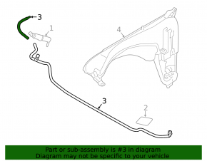 Headlight washer hose BMW X3 F25 11-14