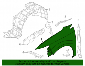 Front left fender Nissan Murano z53 25-26