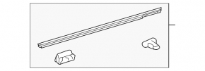 Rear left glass seal Toyota Sienna 11-17 inner