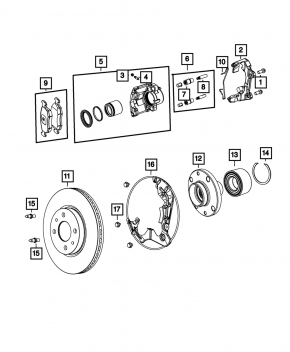 Front right brake disc Fiat 500L 14-19