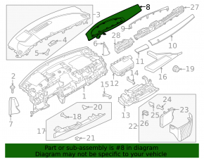 Nissan Ariya 23-25 gray dashboard trim and monitor frame