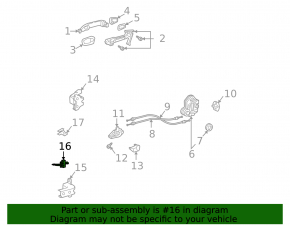 Rear right door stop for Lexus RX300 RX330 RX350 RX400h 04-09