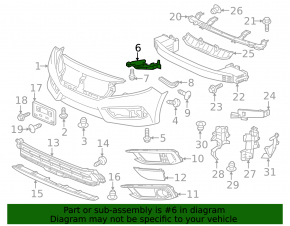 Bumper-headlight mount right Honda Civic X FC 16-21