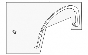 Mitsubishi Outlander 22-25 front right fender arch trim