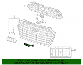 Audi Q5 80A 21-24 Front View Camera Cover Structure