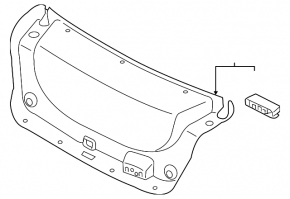 Kia Optima 16-20 black trunk lid trim