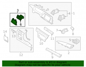 Dashboard cover left Hyundai Sonata 15-17 graphite