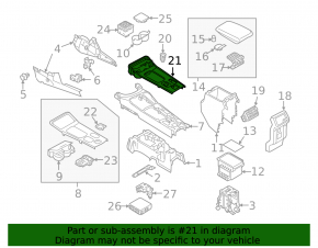 Mitsubishi Outlander 17-21 chrome parking button, broken mount