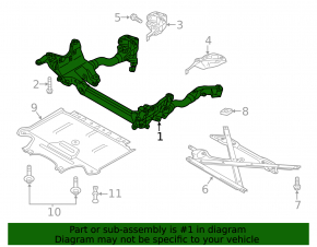 Front subframe Porsche Macan 17-24 2.0T