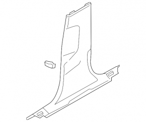 Audi A4 B9 17-25 gray center pillar trim, scratched, left lower