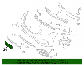 Mercedes W213 E 17-20 AMG Front Bumper License Plate Pack