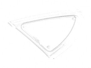 Rear left blind glass window Ford Fusion mk5 13-20 mat