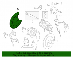 Brake Disc Cover Rear Left Ford Transit Connect MK2 13-23