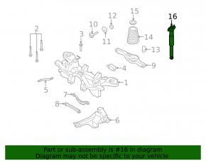 Shock absorber strut assembly rear left Mazda CX-7 06-09