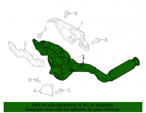 Exhaust manifold with catalytic converter for Ford Ecosport 18-22 2.0
