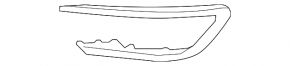Front bumper molding left Lincoln MKZ 17- chrome,
