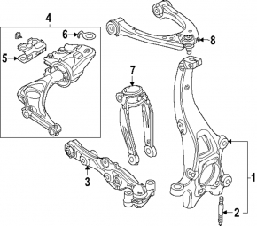 Front left shock absorber fork Mazda CX-90 24-26