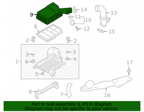 Mitsubishi Outlander 19-22 PHEV Air Filter Housing Upper Cover