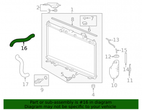 Upper cooling hose for Honda Accord 13-17