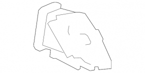 Chevrolet Volt 11-15 center left air duct, light gray