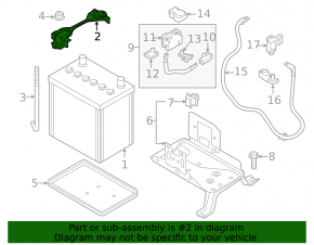 Upper battery mounting bracket for Nissan Leaf 11-13