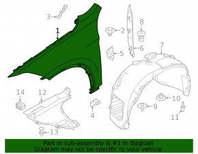 Front right wing BMW X1 U11 24-26
