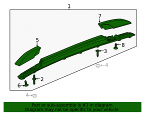 Roof rail longitudinal left Chevrolet Trax 20-22
